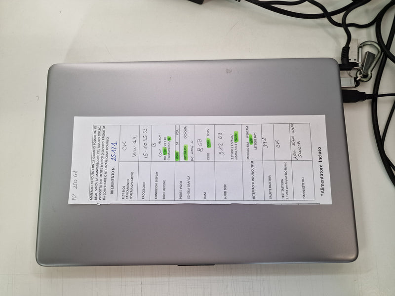 USATO HP 250 G8   Intel Core i5-1035G1 8GB 512GB NVME PC PORTATILE