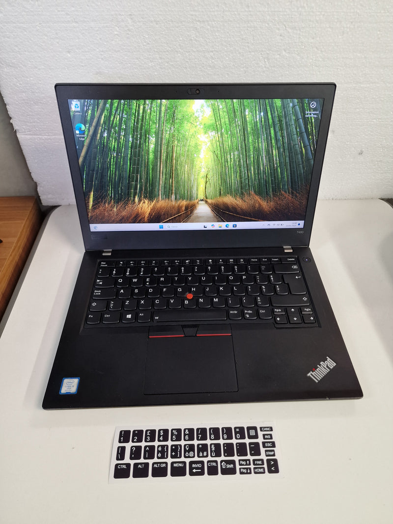 USATO LENOVO THINKPAD T480 Intel Core i5-8350U 16GB 256GB NVME PC Portatile