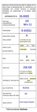 USATO LENOVO THINKPAD T480 • 14" FHD Intel Core i5-8265u, 8 GB RAM, Windows 11 Pro GRADO A-