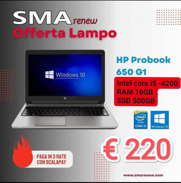 Offerta!!!! HP PROBOOK 650 G1 • Intel Core i5 GRADO A