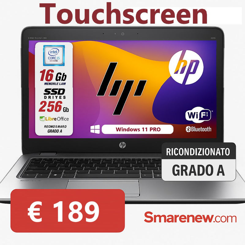 HP ELITEBOOK 840 G3  TOUCHSCREEN • Intel Core i5 6200u | 16 - 32GB | 240 - 512 - 1TB | GRADO A