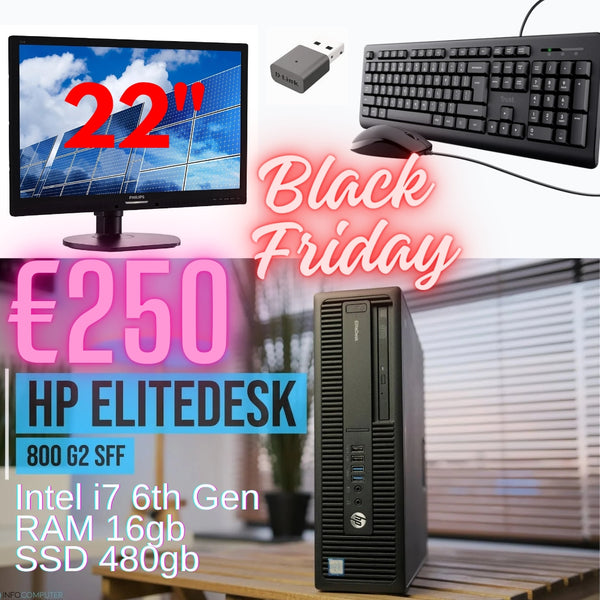 Black Friday HP Elitedesk 800 g2 sff • Intel Core i7 GRADO A