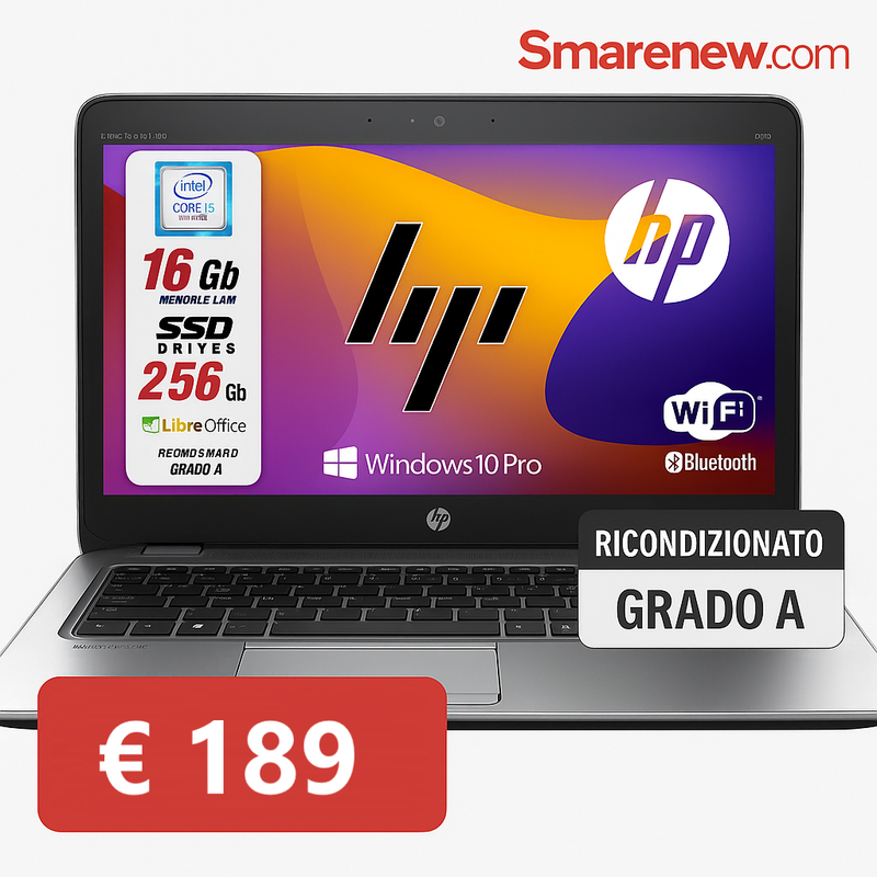 HP ELITEBOOK 840 G4  • Intel Core i5 7200u | 16 - 32GB | 240 - 512 - 1TB | GRADO A