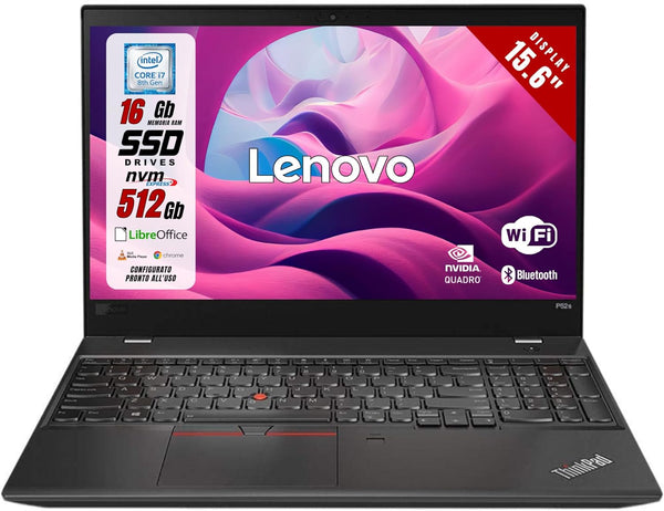 Lenovo ThinkPad P52s Intel Core i7-8650u – Workstation Mobile Professionale • Nvidia Quadro P500 • GRADO A