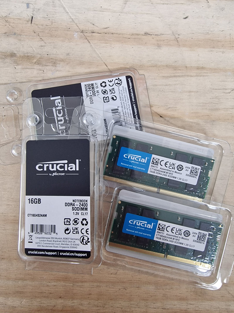 Crucial RAM CT16G4SFD824A 16GB DDR4 2400MHz CL17 memoria per laptop