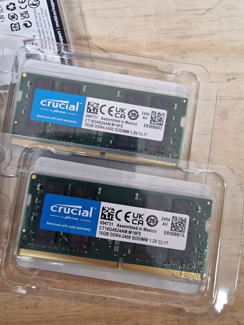 Crucial RAM CT16G4SFD824A 16GB DDR4 2400MHz CL17 memoria per laptop